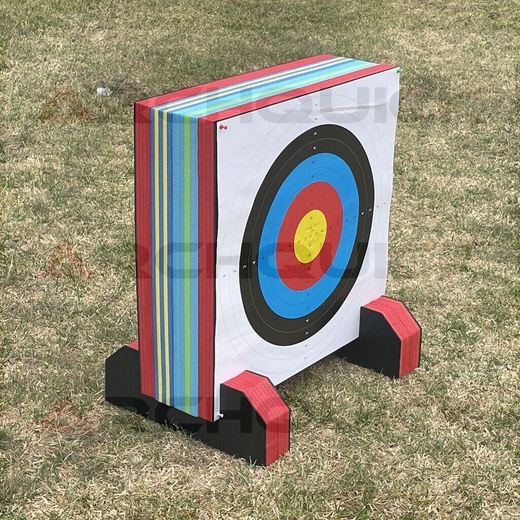 Archery Target High Density Foam 60x60x20cm Compound & Recurve Bows with Stand