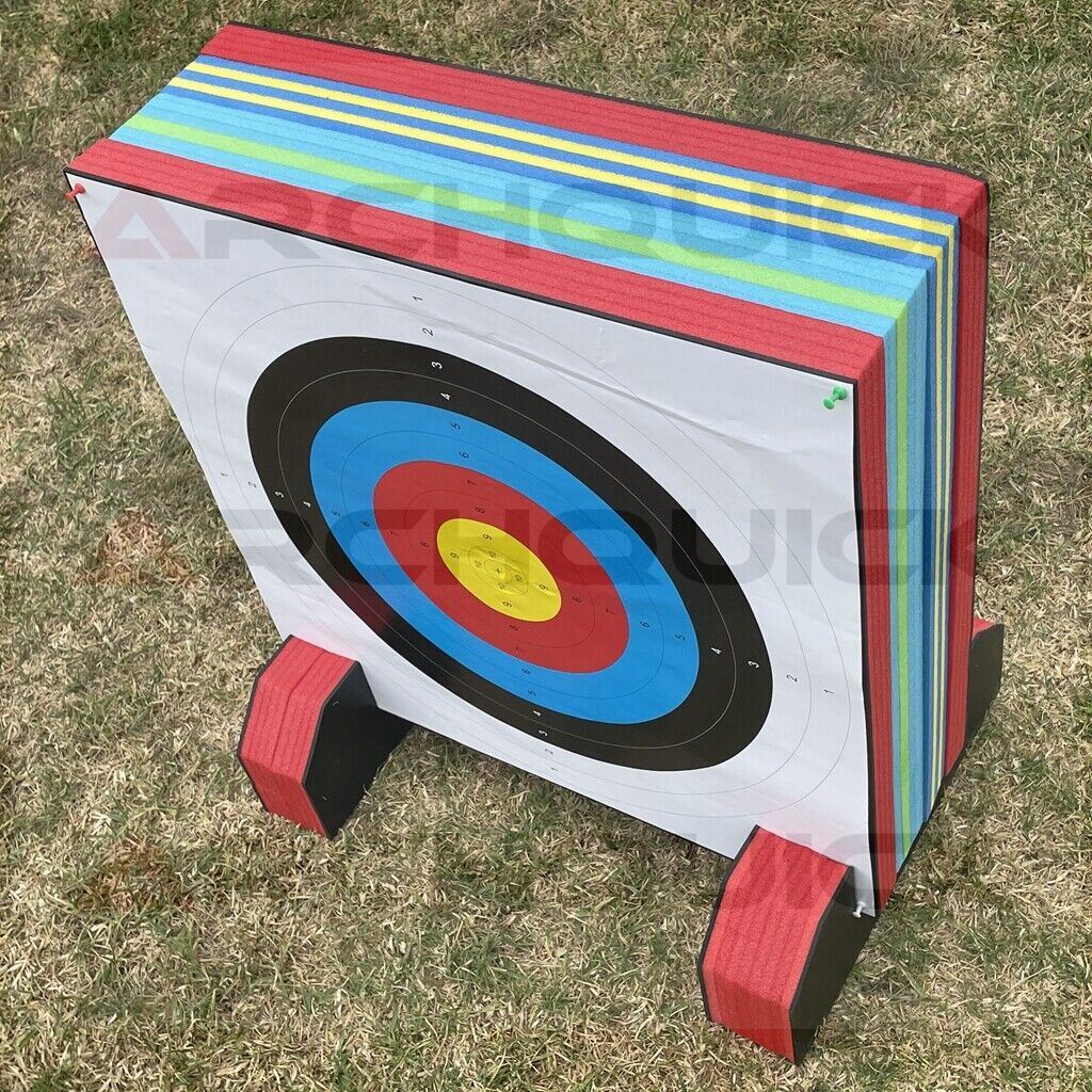 Archery Target High Density Foam 60x60x20cm Compound & Recurve Bows with Stand