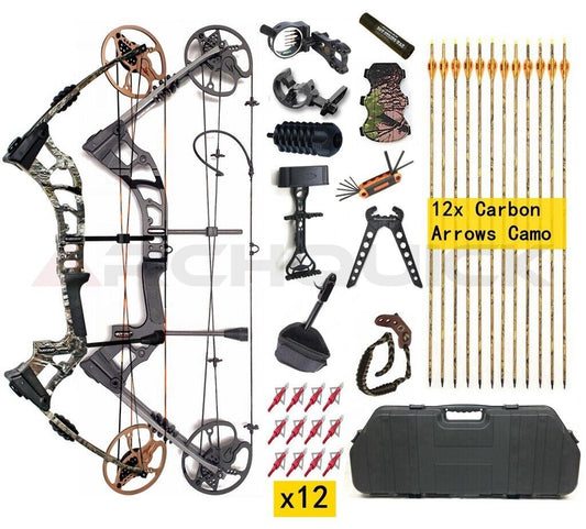 Junxing Archery GT70 Compound Hunting Bow Target 0-75lb 325FPS RTS Package