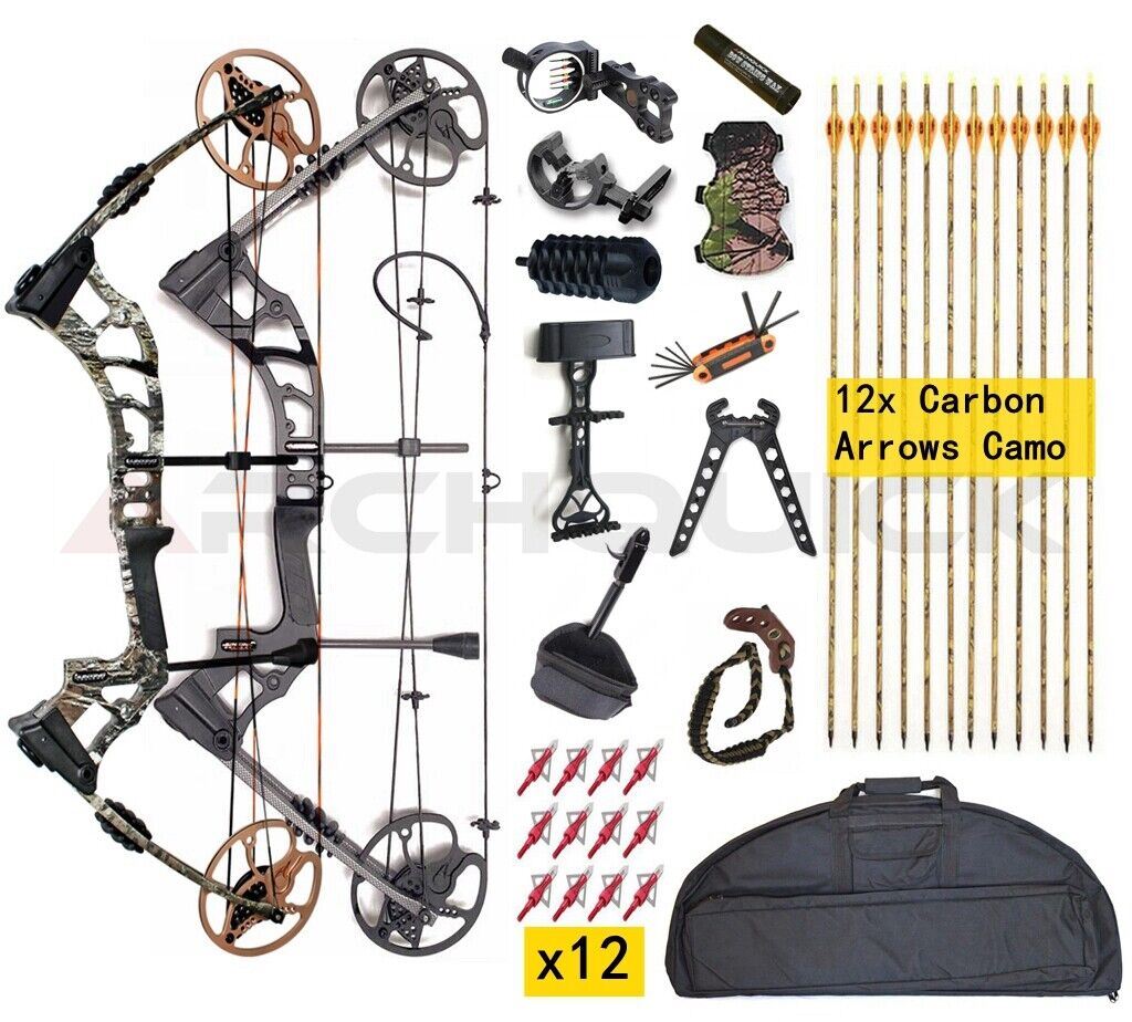 Junxing Archery GT70 Compound Hunting Bow Target 0-75lb 325FPS RTS Package