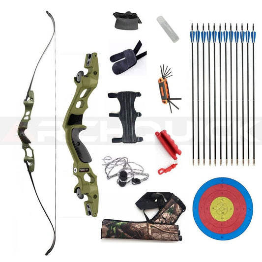 TW Archery 62" ILF Recurve Bow 30-60lbs Takedown Archery American Hunting Target