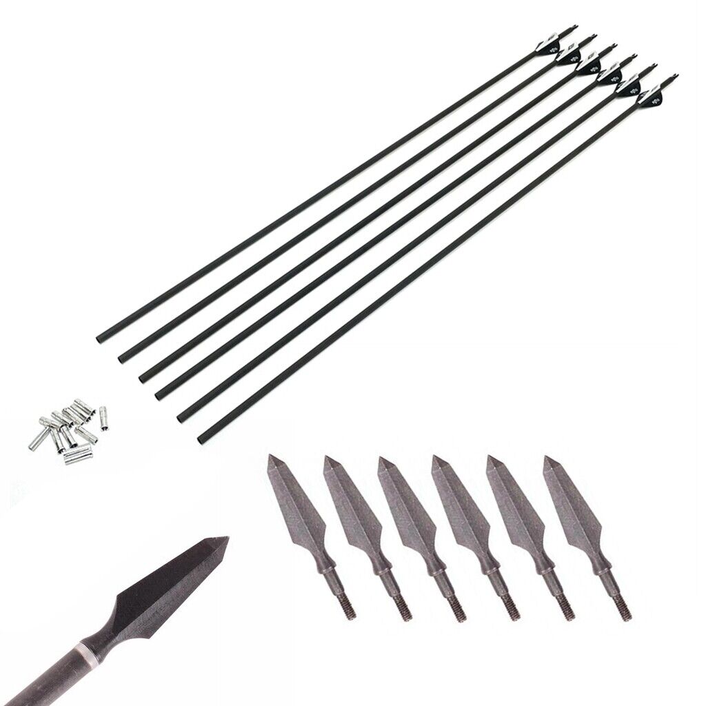 Archery PURE CARBON ARROWS DIY Shafts Spine 340 Broadheads Inserts Package